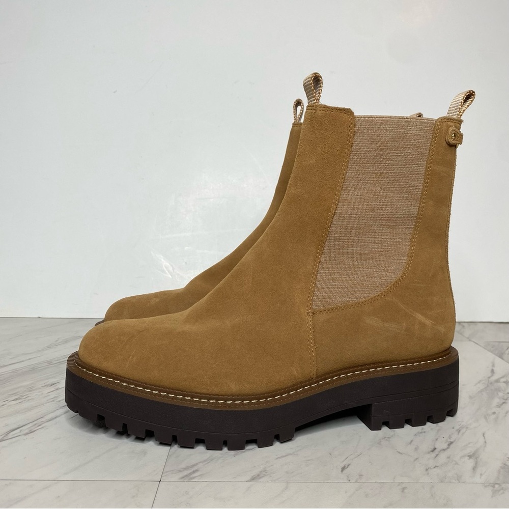 Sam Edelman Laguna Light Brown Suede Lug Sole Chelsea Boot 9 1/2 M - Picture 14 of 14